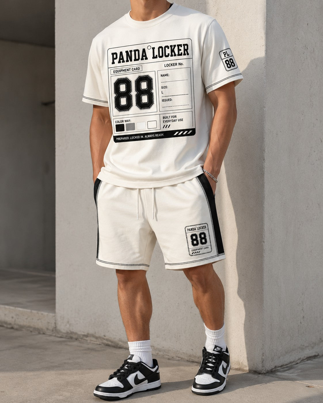 Black/White Short Set, lifestyle 1