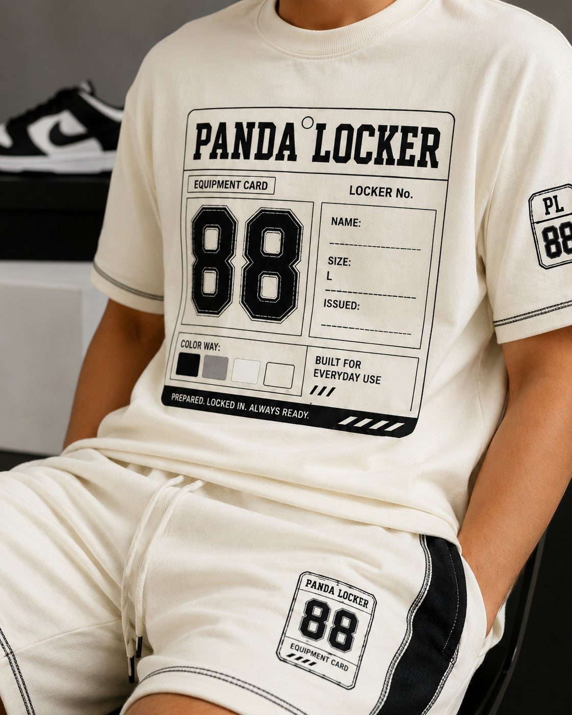 Black/White Short Set, lifestyle 2