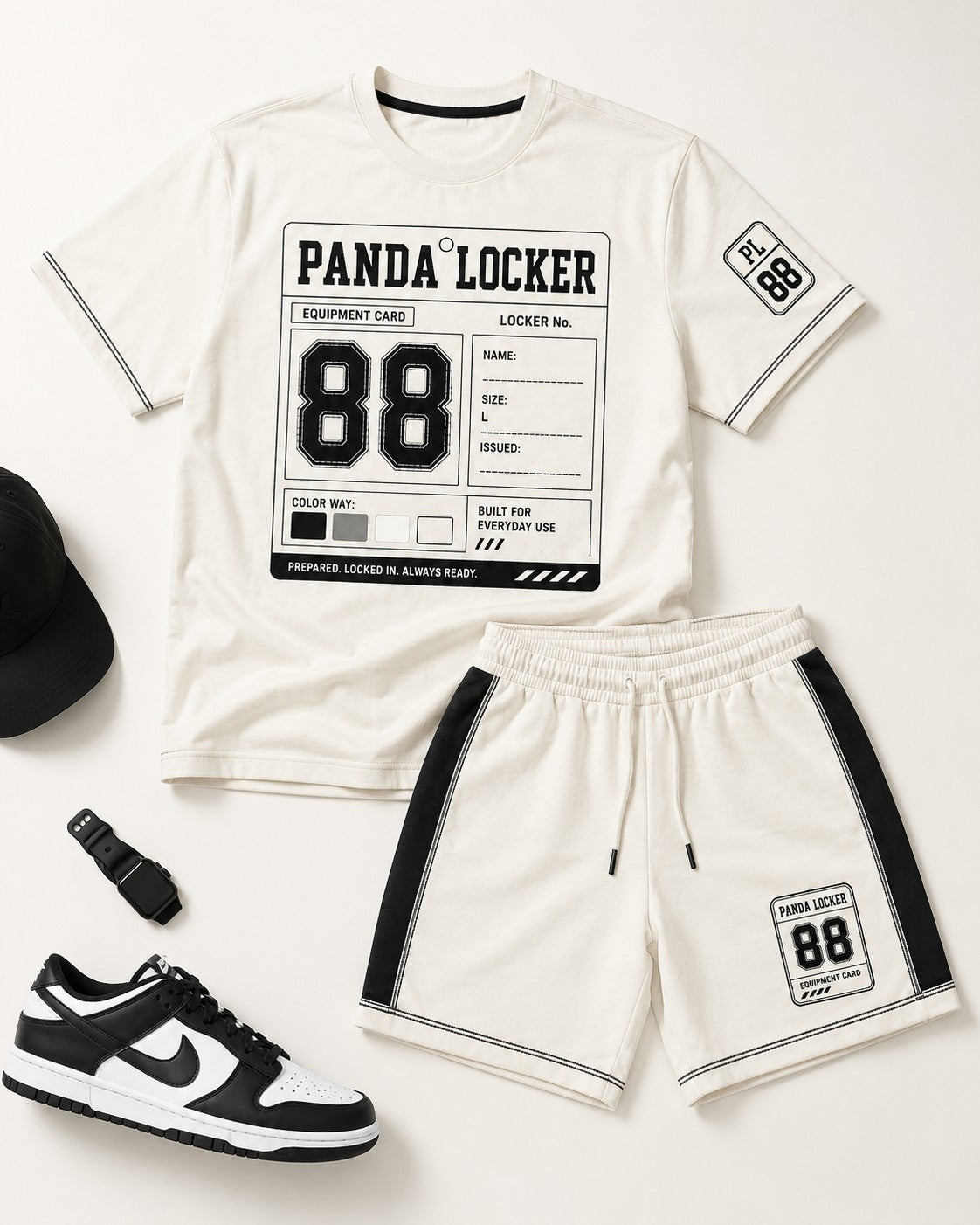 Black/White Short Set, lifestyle 3