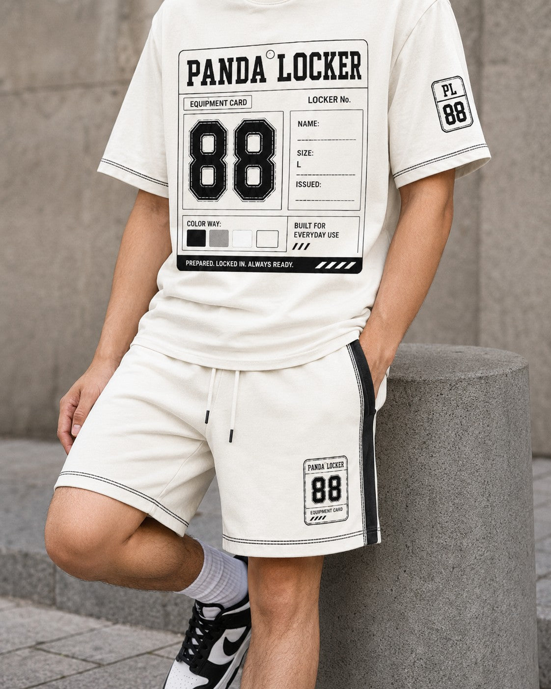 Black/White Short Set, lifestyle 4