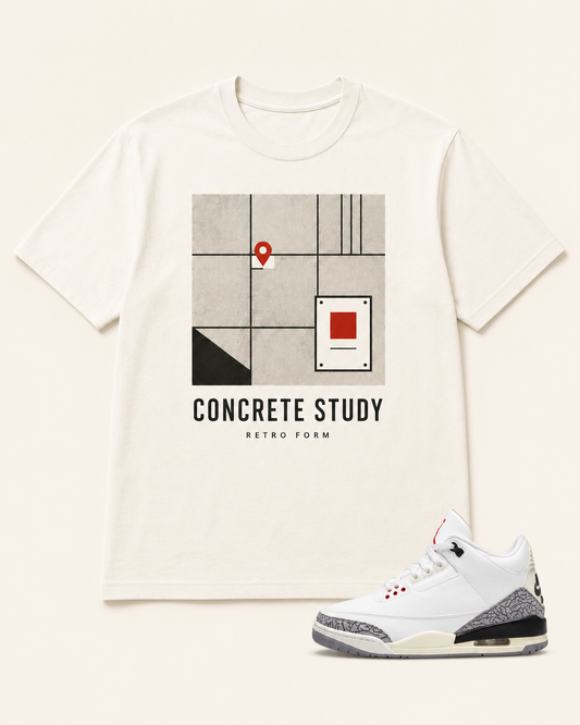 White/Cement Graphic Tee, front