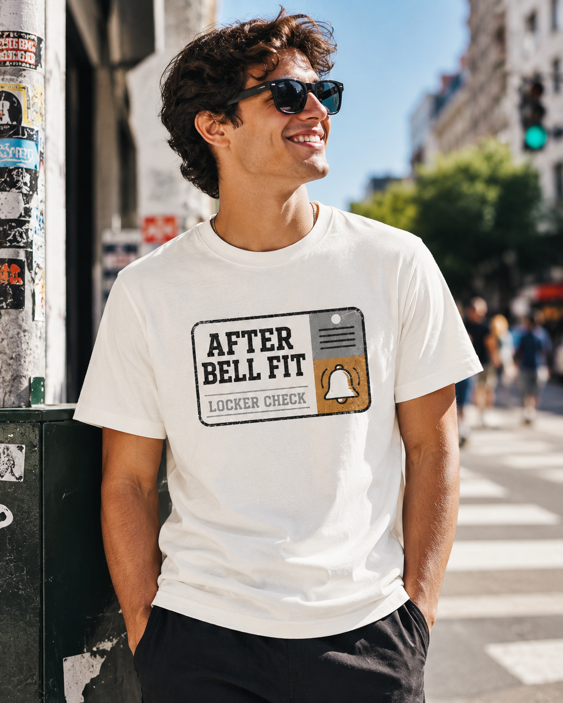 White/Black Graphic Tee, lifestyle 2