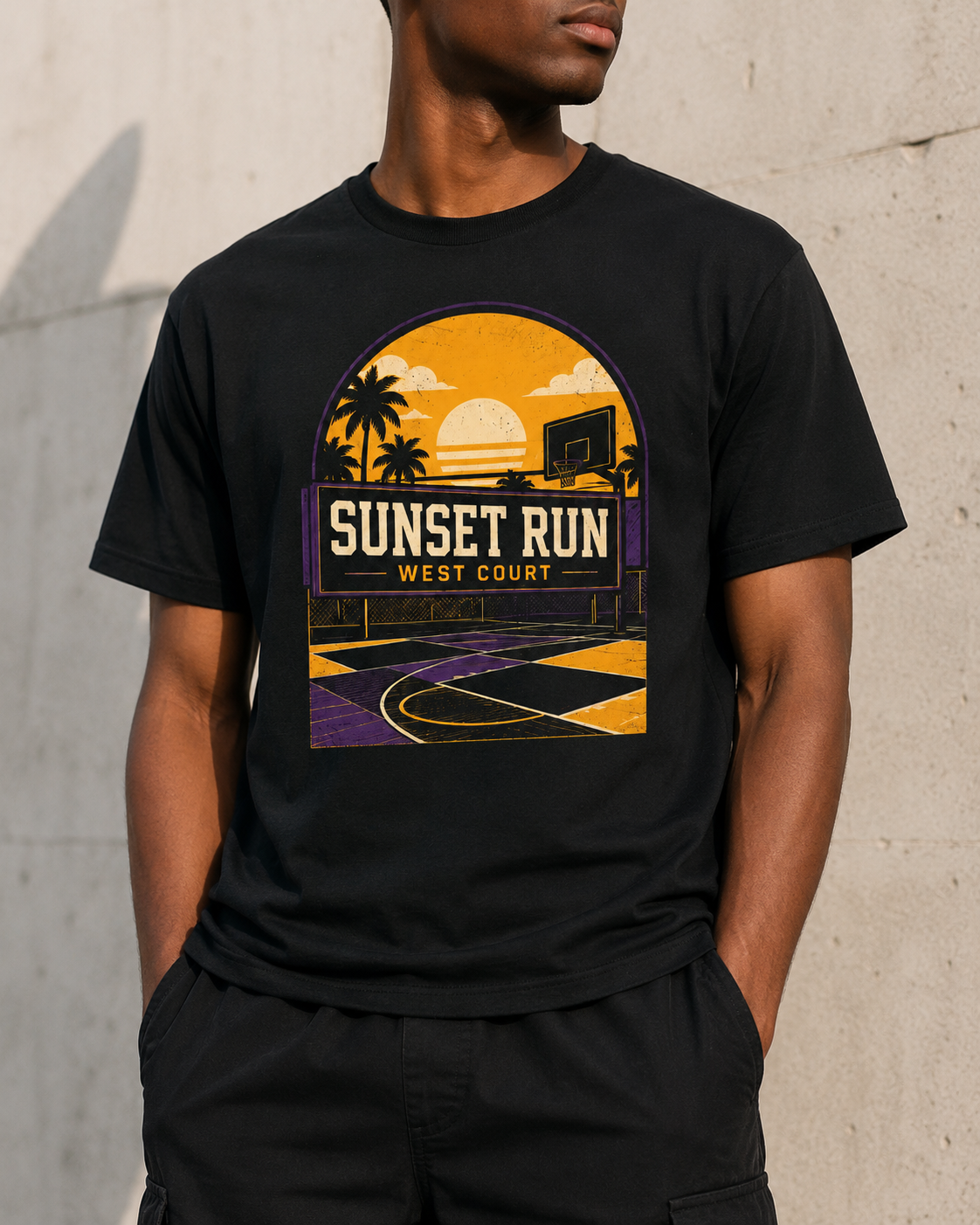 Purple/Gold Graphic Tee, lifestyle 1