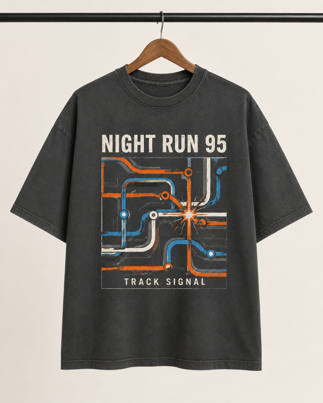 Grey/Orange Graphic Tee, lifestyle 4