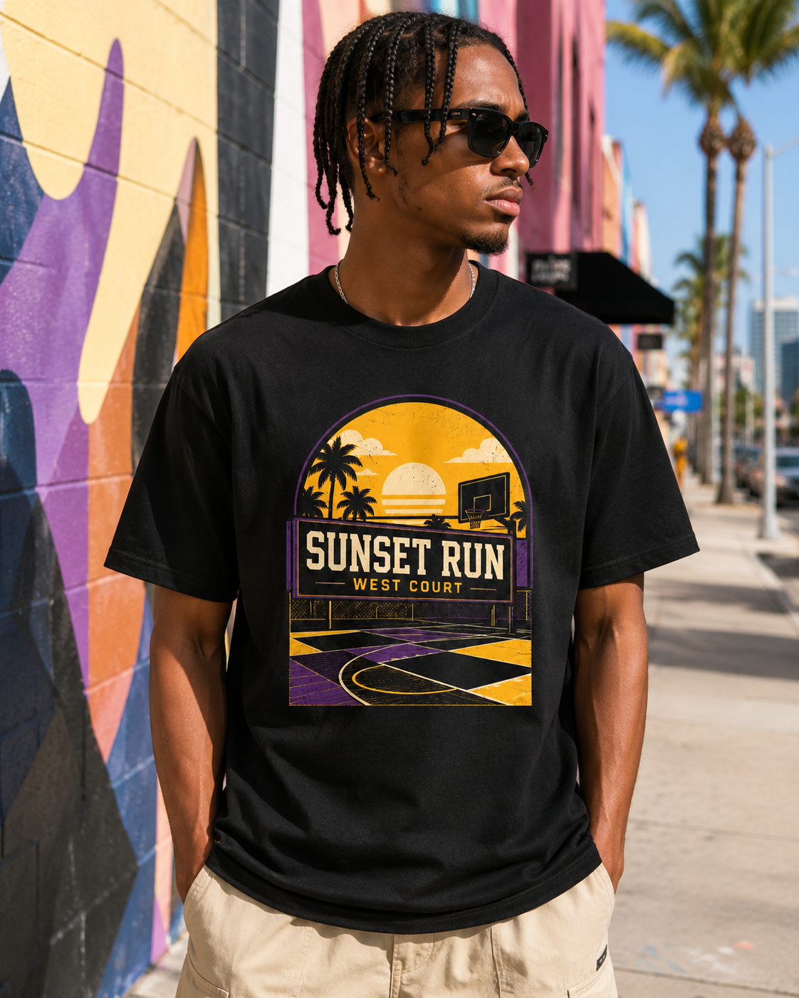 Purple/Gold Graphic Tee, lifestyle 2