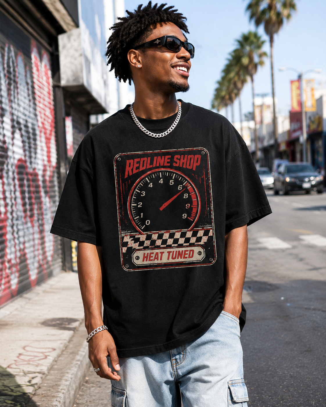 Red/Black Graphic Tee, lifestyle 2