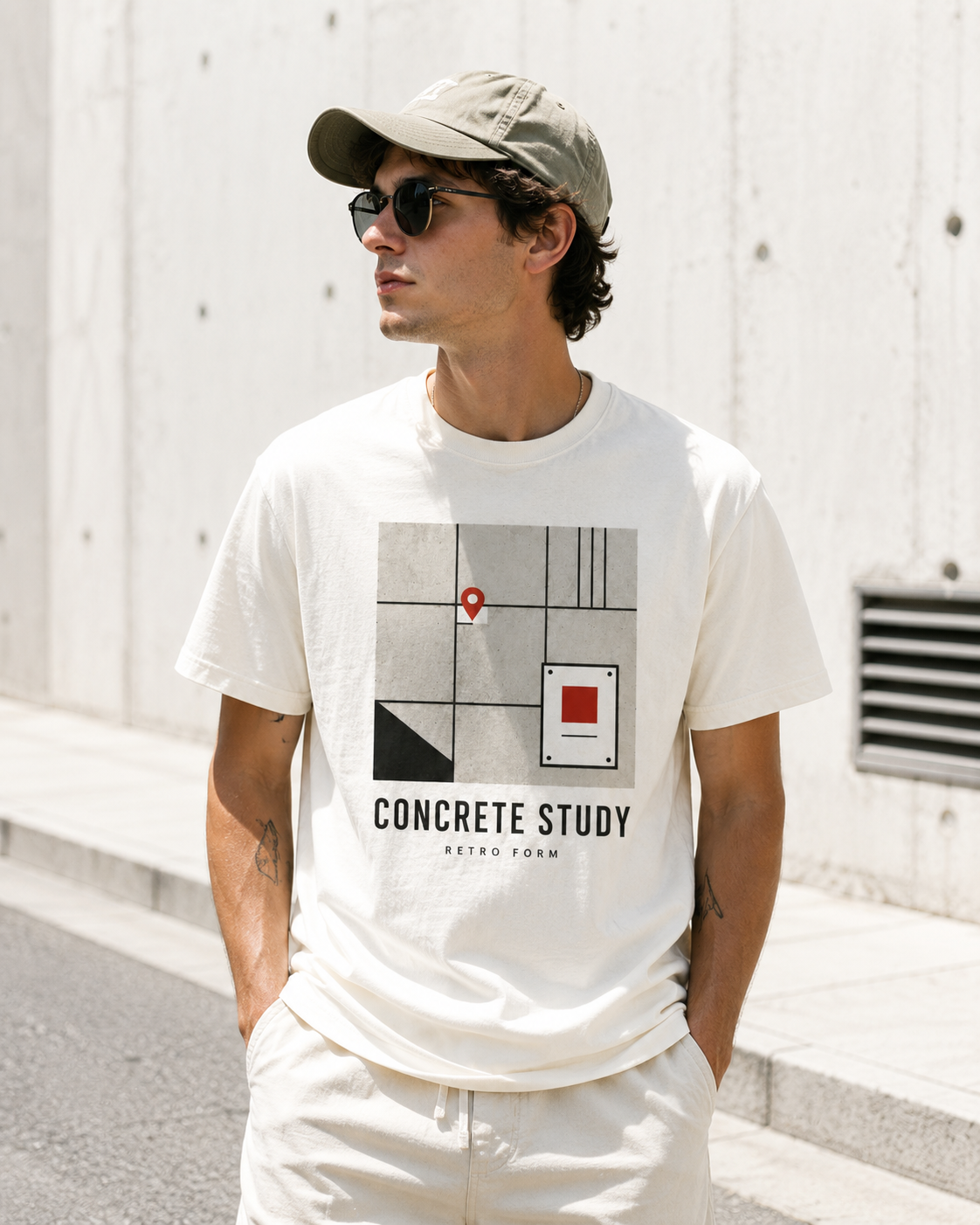 White/Cement Graphic Tee, lifestyle 2