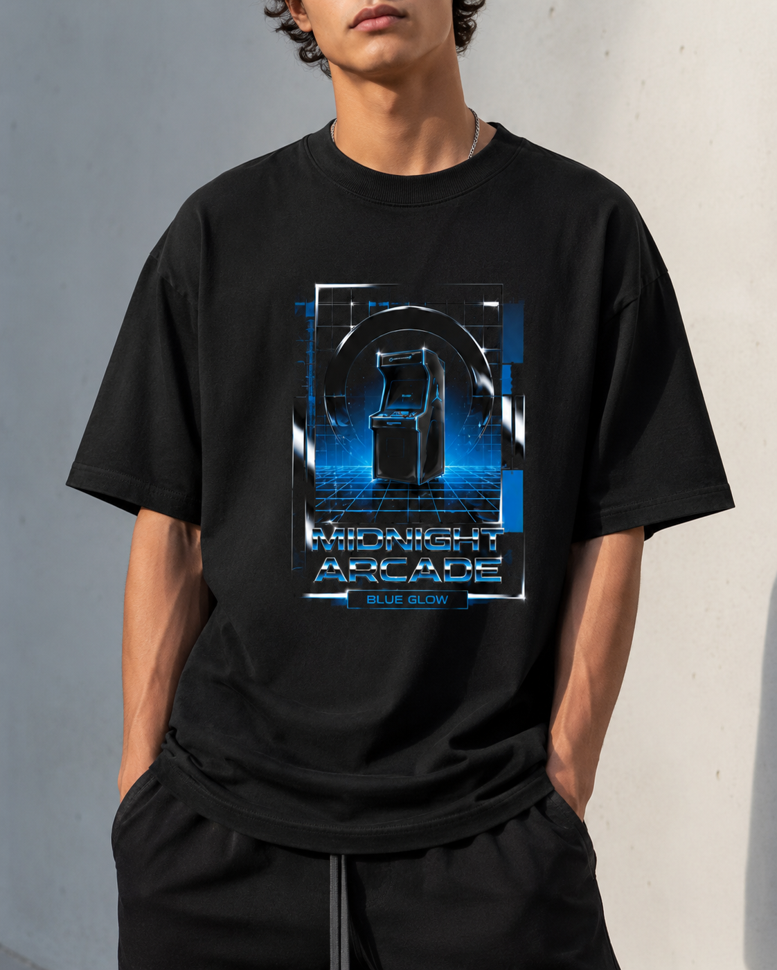 Black/Gamma Blue Graphic Tee, lifestyle 1