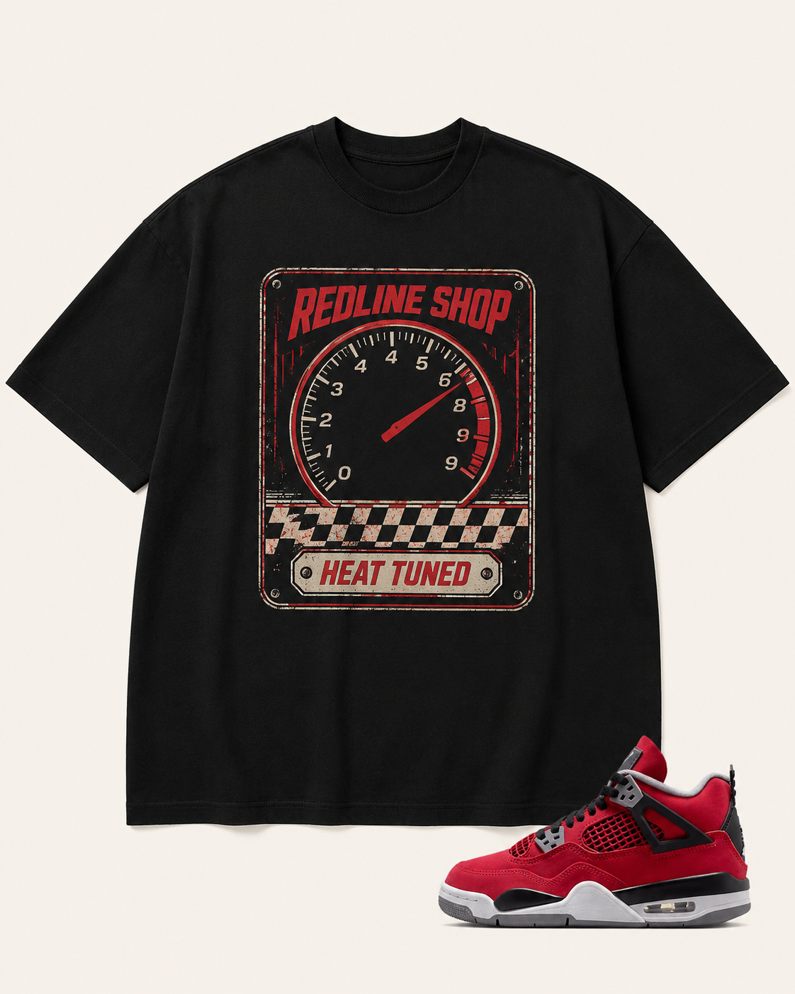 Red/Black Graphic Tee, front