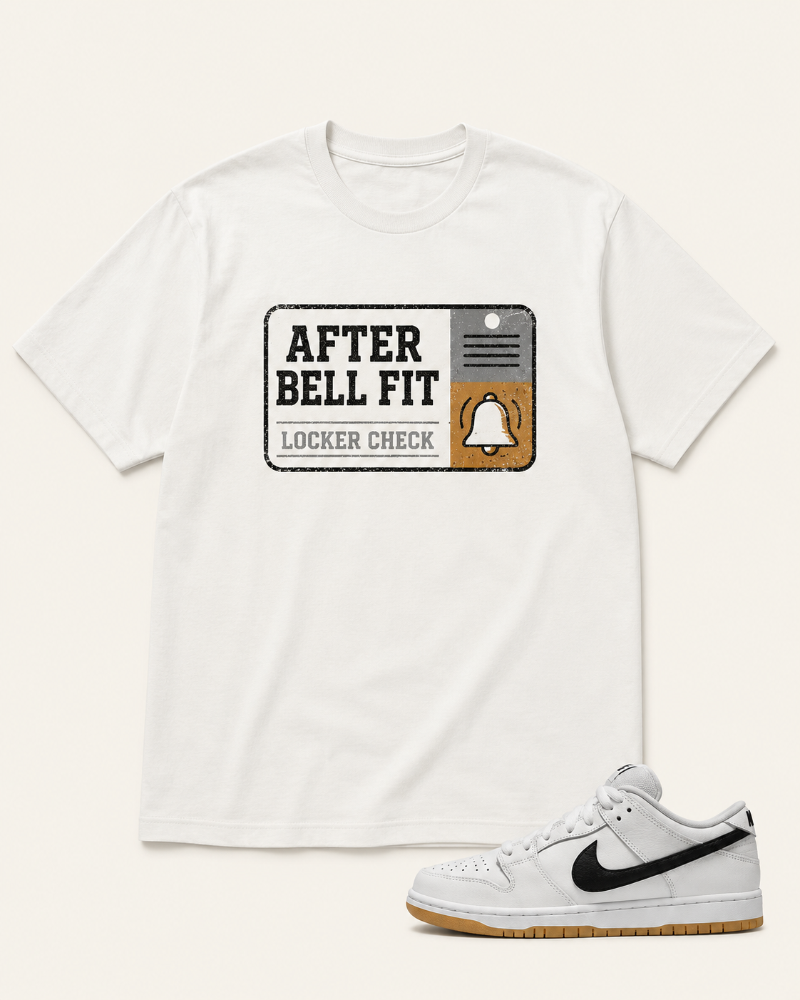 White/Black Graphic Tee, front